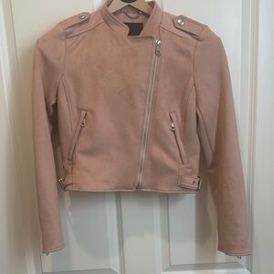 Women's Suede Blush Moto Jacket
